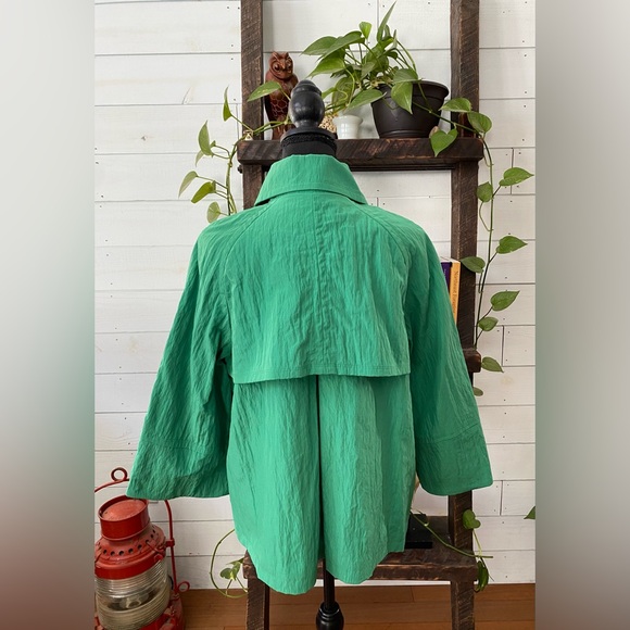 JohnPaulRichard: Rain & Wind Green Pea Coat Jacket Women’s Large - Picture 9 of 17